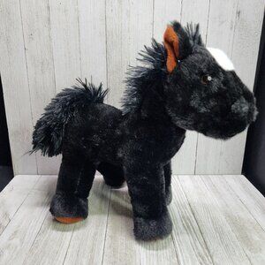 Vintage Fiesta Horse Plush Black Stuffed Animal Soft Toy Vernon